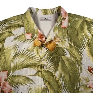 Tommy Bahama Mens XXL 100% Silk Tropical Floral Short Sleeve‎ Hawaiian Shirt